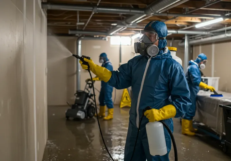 Basement Sanitization and Antimicrobial Treatment process in Lawrenceburg, IN